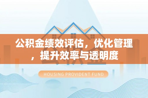 马关公积金绩效评估，优化管理，提升效率与透明度