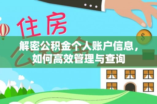 马关解密公积金个人账户信息，如何高效管理与查询
