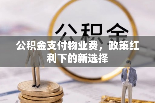 马关公积金支付物业费，政策红利下的新选择