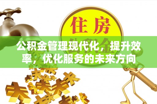 马关公积金管理现代化，提升效率，优化服务的未来方向